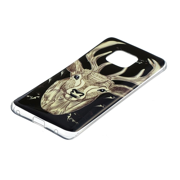 Luminous Glow Pattern Printing TPU Mobile Phone Case for Huawei Mate 20 Pro - Elk Pattern-2