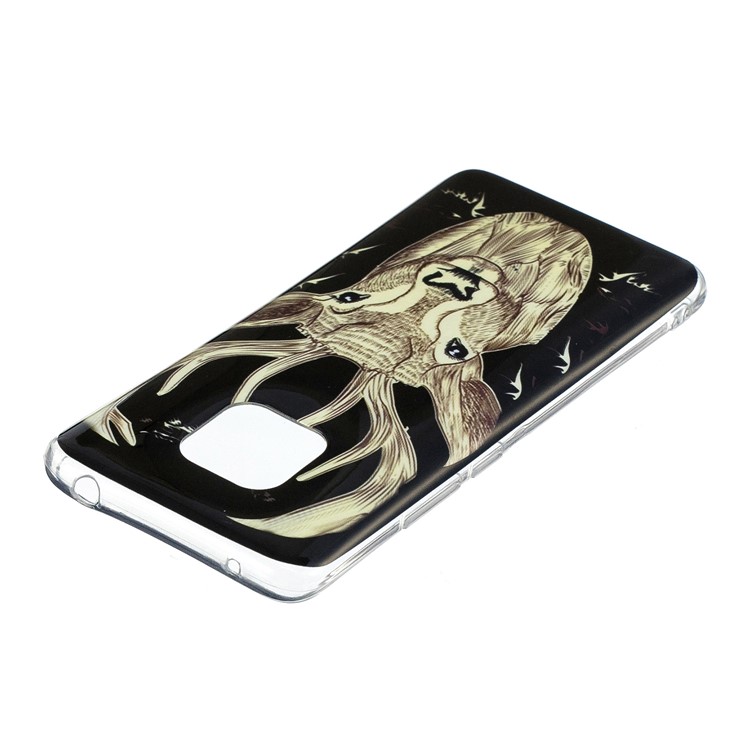 Luminous Glow Pattern Printing TPU Mobile Phone Case for Huawei Mate 20 Pro - Elk Pattern-3