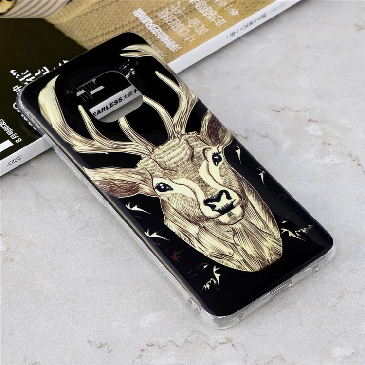Luminous Glow Pattern Printing TPU Mobile Phone Case for Huawei Mate 20 Pro - Elk Pattern-4