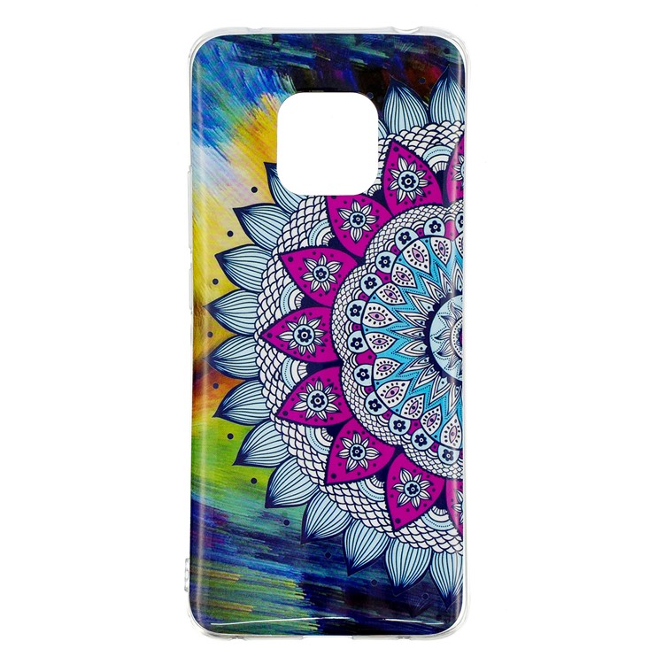 Luminous Glow Pattern Printing TPU Protective Case for Huawei Mate 20 Pro - Colorized Mandala Pattern-1