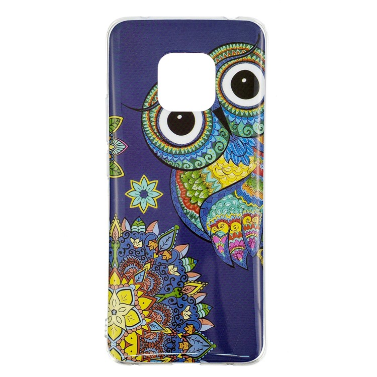 Luminous Glow Pattern Printing TPU Protective Shell for Huawei Mate 20 Pro - Owl Pattern-1