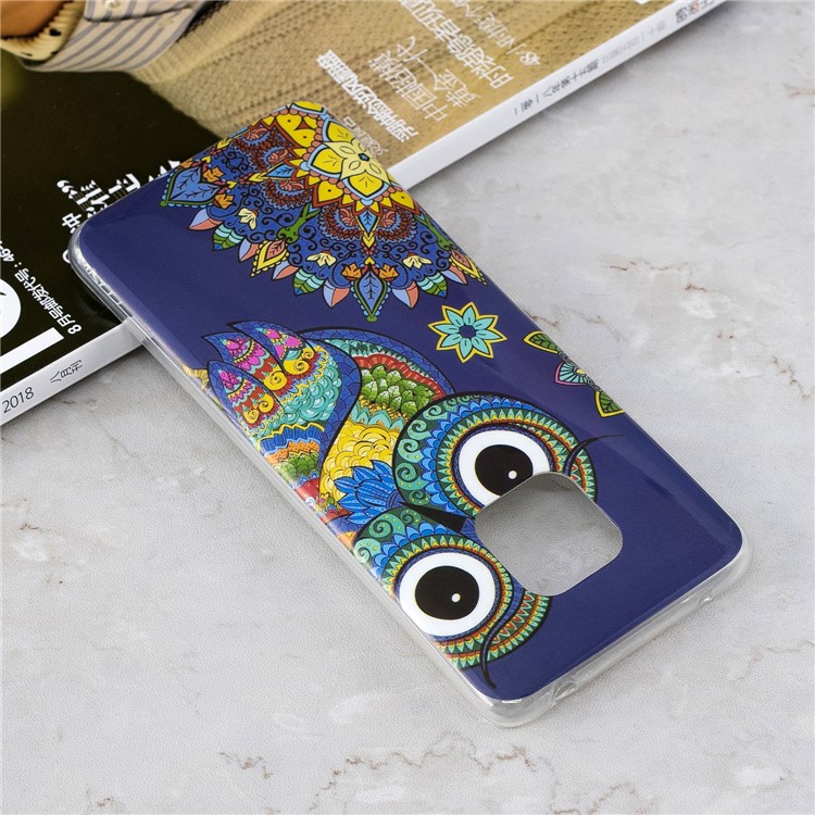 Luminous Glow Pattern Printing TPU Protective Shell for Huawei Mate 20 Pro - Owl Pattern-5