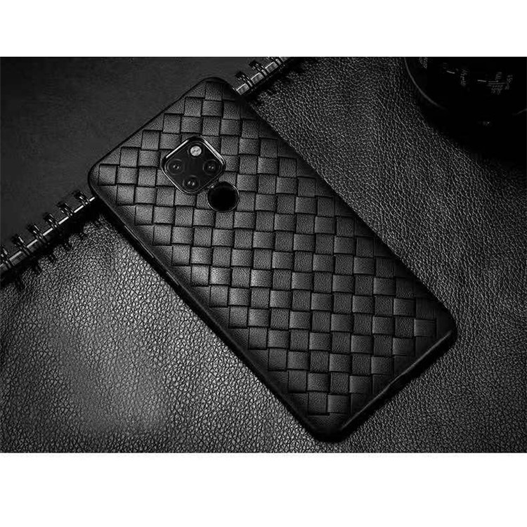 Woven Texture TPU Mobile Case [Heat Dissipation] for Huawei Mate 20 - Black-4