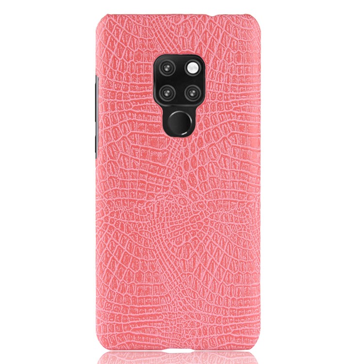 Crocodile Texture PU Leather Coated Hard Phone Case for Huawei Mate 20 X - Pink-3