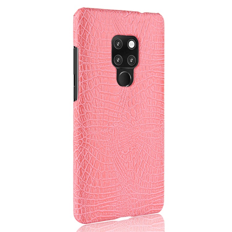 Crocodile Texture PU Leather Coated Hard Phone Case for Huawei Mate 20 X - Pink-4