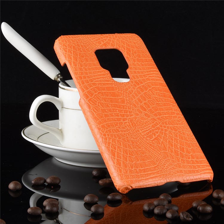 Crocodile Texture PU Leather Coated Hard Cover Shell Case for Huawei Mate 20 X - Orange-2