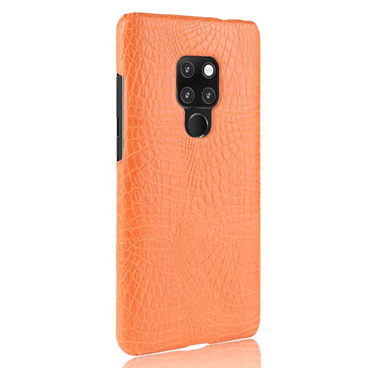 Crocodile Texture PU Leather Coated Hard Cover Shell Case for Huawei Mate 20 X - Orange-4