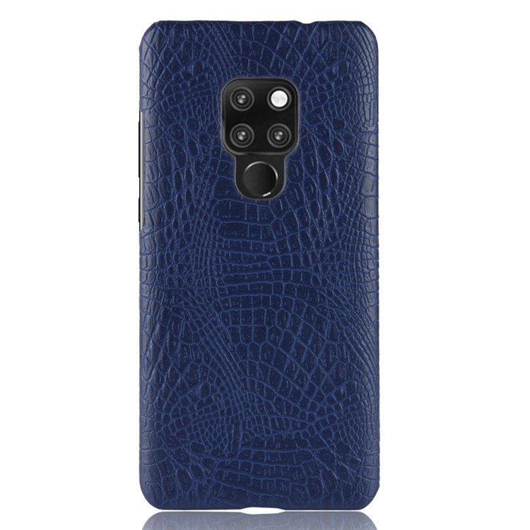 Crocodile Texture PU Leather Coated Hard Protection Case for Huawei Mate 20 X - Dark Blue-3