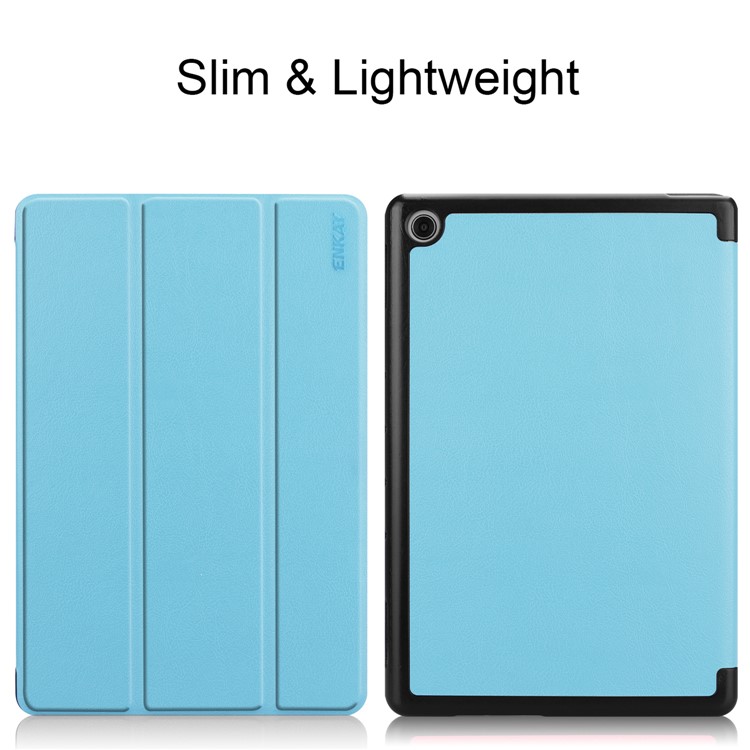ENKAY Smart Leather Case with Tri-fold Stand for Huawei MediaPad M5 lite 10 - Baby Blue-2