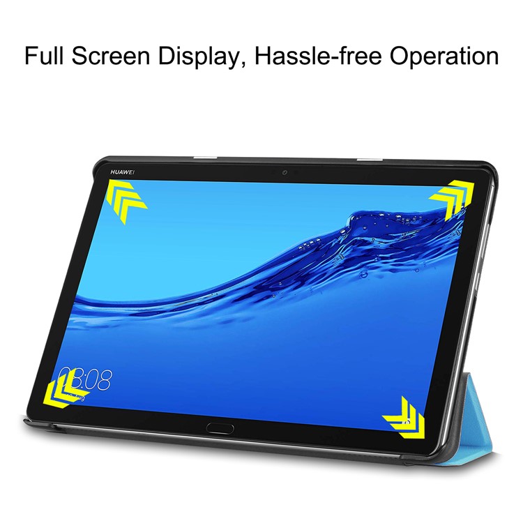 ENKAY Smart Leather Case with Tri-fold Stand for Huawei MediaPad M5 lite 10 - Baby Blue-5