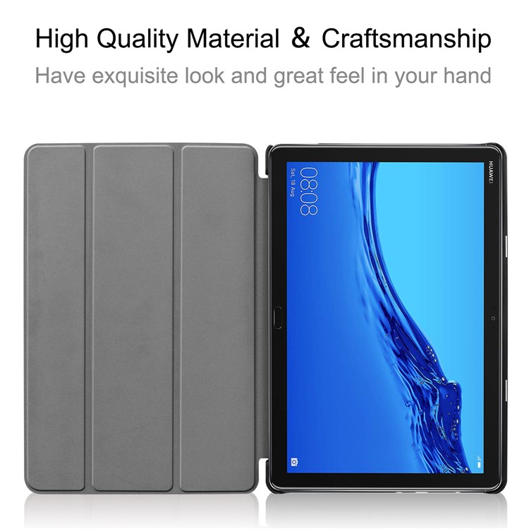 ENKAY Smart Leather Case with Tri-fold Stand for Huawei MediaPad M5 lite 10 - Baby Blue-7