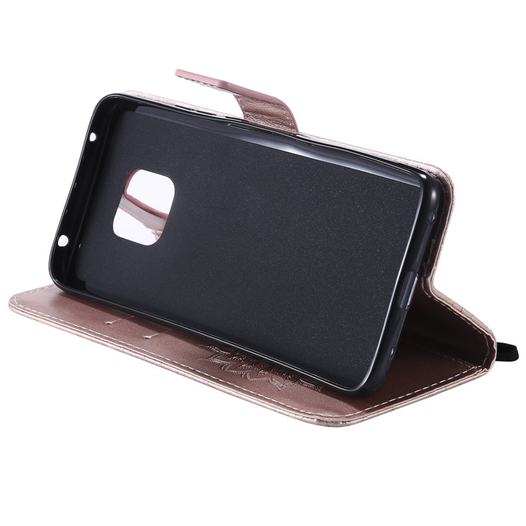 Imprint Sunflower Wallet Leather Stand Phone Case for Huawei Mate 20 Pro - Rose Gold-8