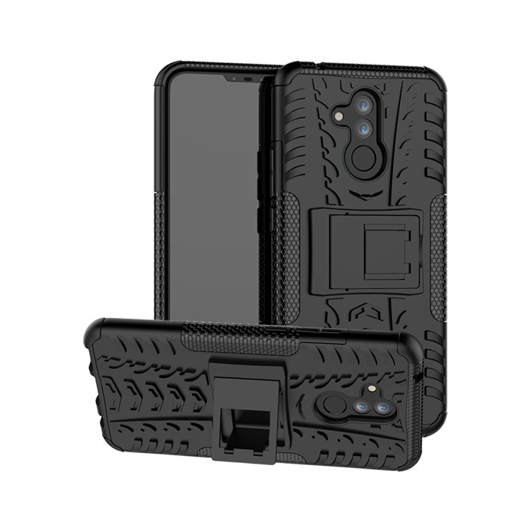 Anti-slip PC + TPU Hybrid Case with Kickstand for Huawei Mate 20 Lite / Maimang 7 - Black-1