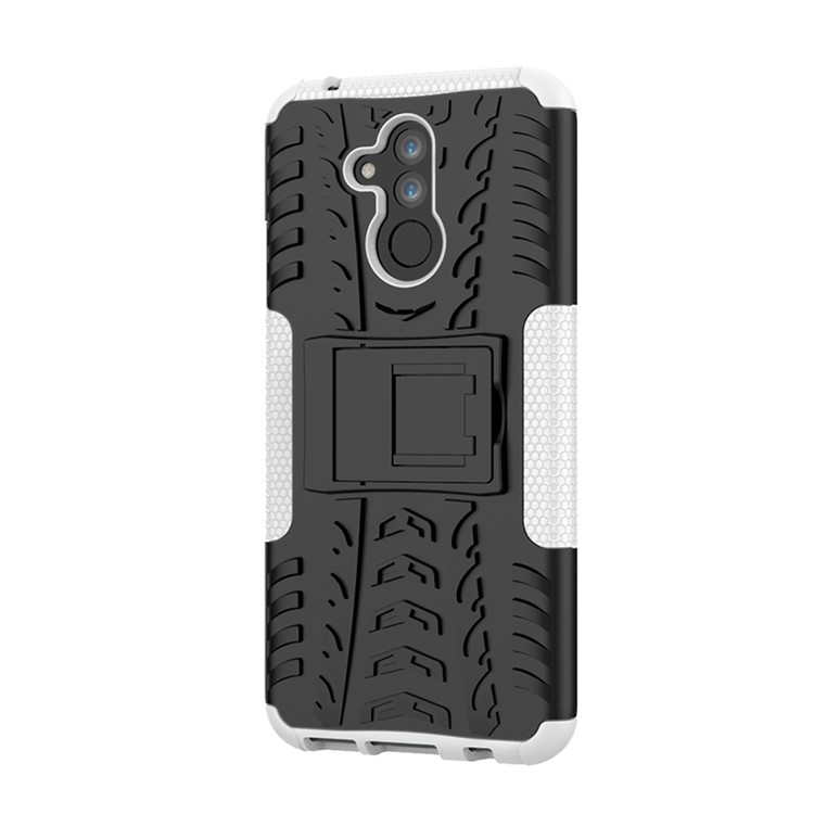 Anti-slip PC + TPU Hybrid Cover with Kickstand for Huawei Mate 20 Lite / Maimang 7 - White-5