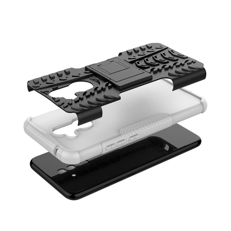 Anti-slip PC + TPU Hybrid Cover with Kickstand for Huawei Mate 20 Lite / Maimang 7 - White-6