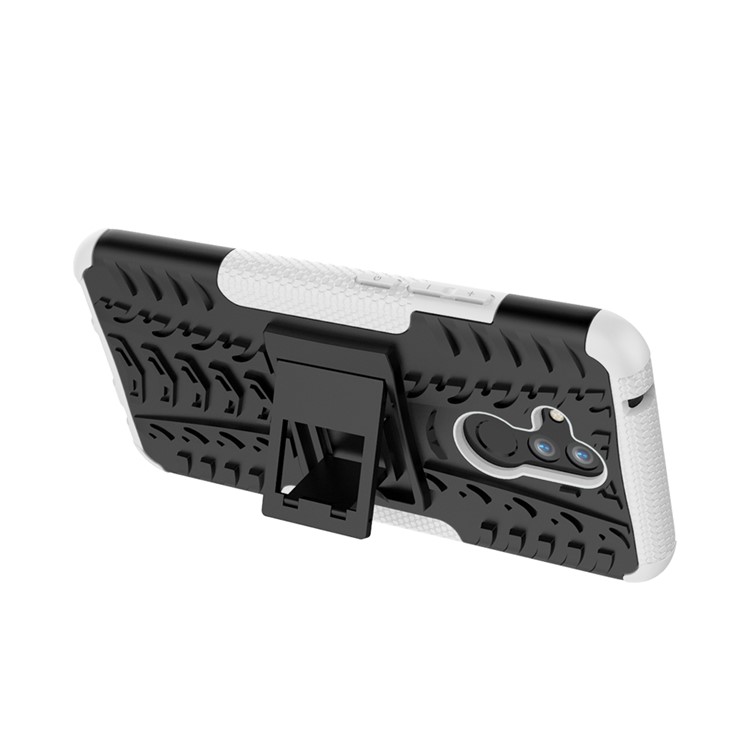 Anti-slip PC + TPU Hybrid Cover with Kickstand for Huawei Mate 20 Lite / Maimang 7 - White-8