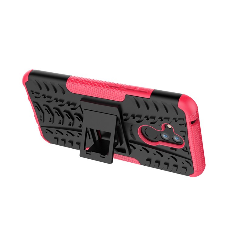Anti-slip PC + TPU Hybrid Protection Case with Kickstand for Huawei Mate 20 Lite / Maimang 7 - Rose-9