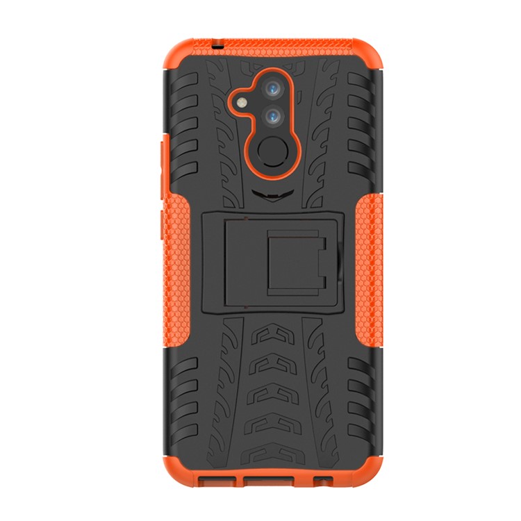Anti-slip PC + TPU Hybrid Cell Phone Case with Kickstand for Huawei Mate 20 Lite / Maimang 7 - Orange-3