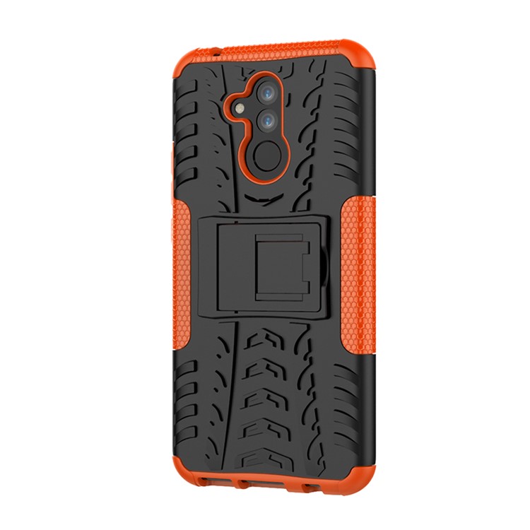 Anti-slip PC + TPU Hybrid Cell Phone Case with Kickstand for Huawei Mate 20 Lite / Maimang 7 - Orange-5