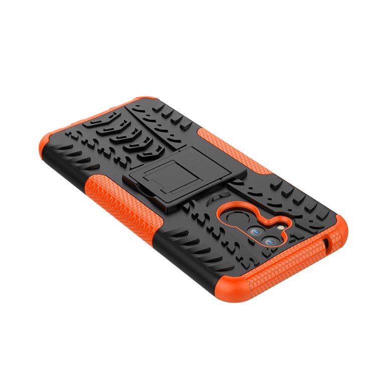 Anti-slip PC + TPU Hybrid Cell Phone Case with Kickstand for Huawei Mate 20 Lite / Maimang 7 - Orange-7