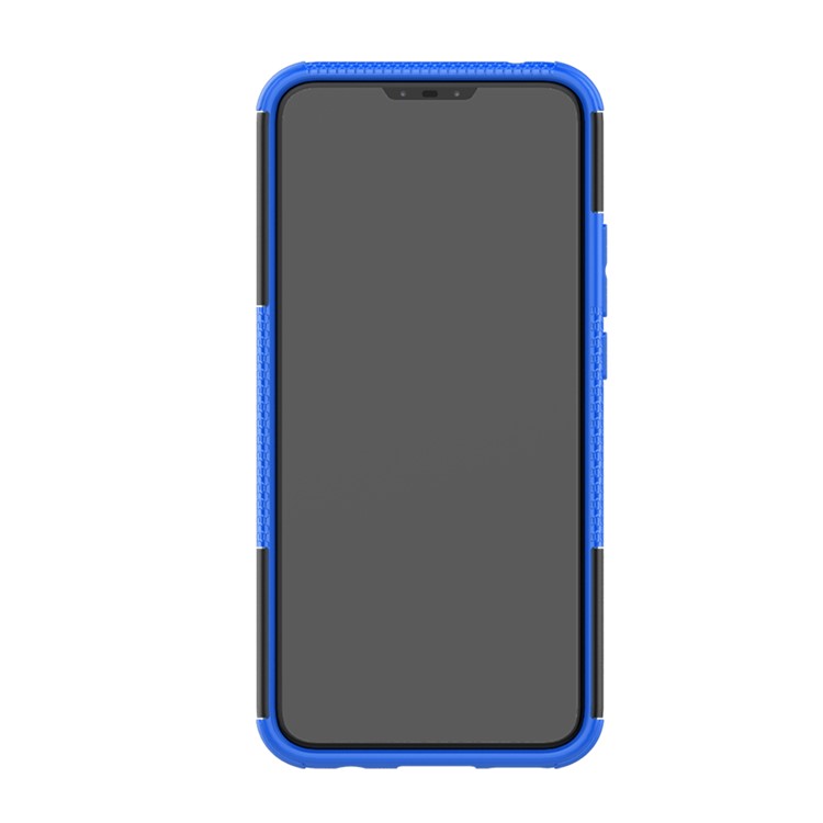 Anti-slip PC + TPU Hybrid Phone Shell Case with Kickstand for Huawei Mate 20 Lite / Maimang 7 - Blue-5