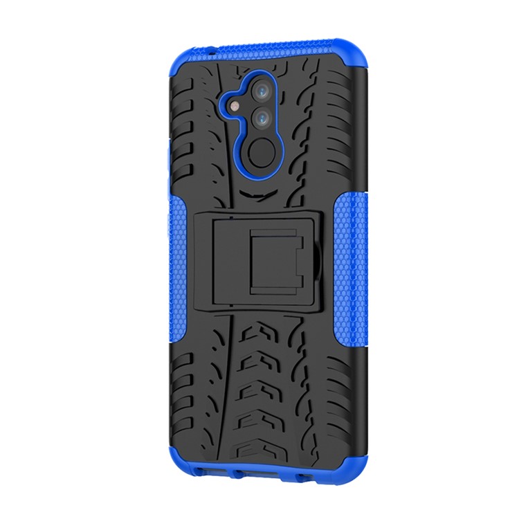 Anti-slip PC + TPU Hybrid Phone Shell Case with Kickstand for Huawei Mate 20 Lite / Maimang 7 - Blue-6