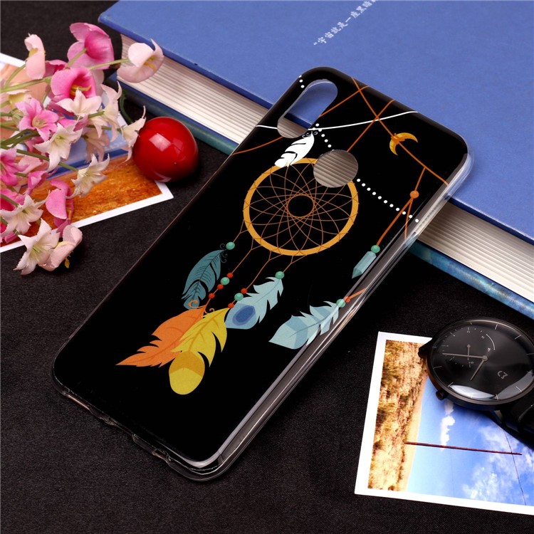 Noctilucent IMD TPU Case for Huawei P Smart+ / nova 3i - Feather Dream Catcher-2