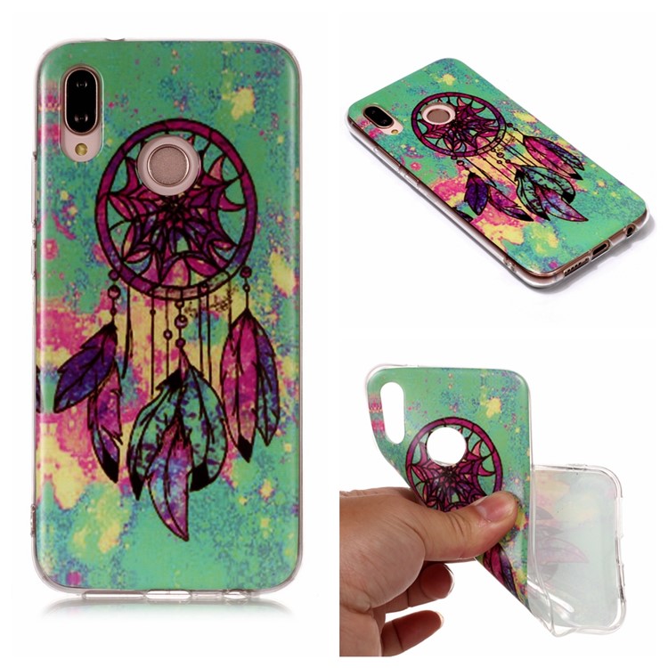 Patterned IMD Soft Matte TPU Cell Phone Case for Huawei P20 Lite / Nova 3e (China) - Dream Catcher-1