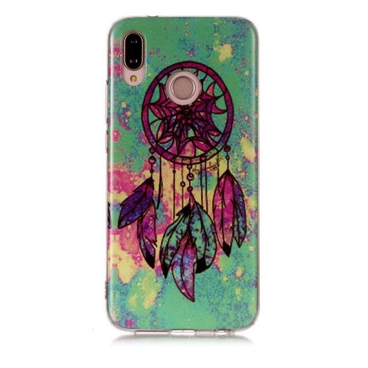 Patterned IMD Soft Matte TPU Cell Phone Case for Huawei P20 Lite / Nova 3e (China) - Dream Catcher-2