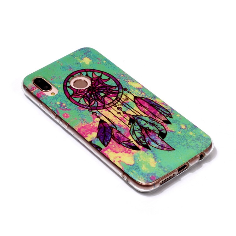 Patterned IMD Soft Matte TPU Cell Phone Case for Huawei P20 Lite / Nova 3e (China) - Dream Catcher-3