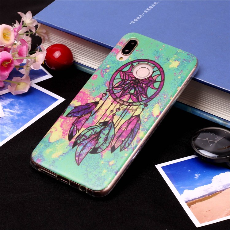 Patterned IMD Soft Matte TPU Cell Phone Case for Huawei P20 Lite / Nova 3e (China) - Dream Catcher-4