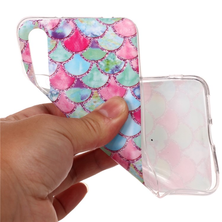 Pattern Printing Matte Surface IMD TPU Phone Case for Huawei P20 Pro - Fish Scale-5