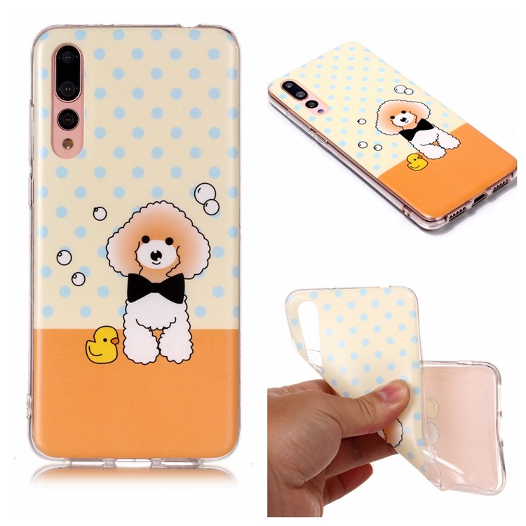 Pattern Printing Matte Surface IMD TPU Cover Shell Case for Huawei P20 Pro - Dog-1