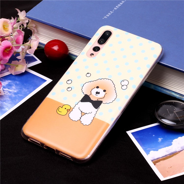 Pattern Printing Matte Surface IMD TPU Cover Shell Case for Huawei P20 Pro - Dog-4