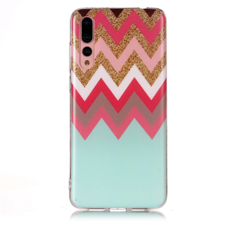 Pattern Printing Matte Surface IMD TPU Protective Case for Huawei P20 Pro - Twill-2