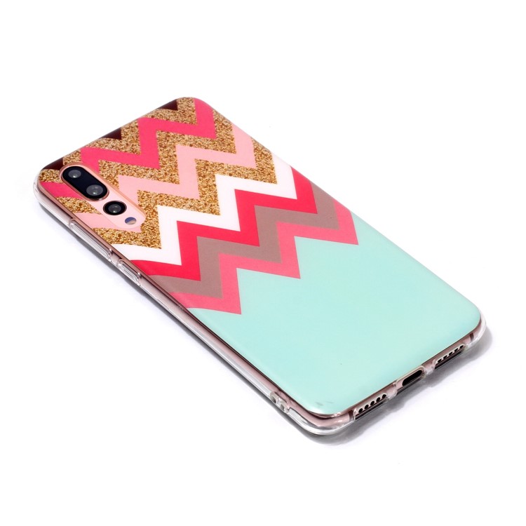 Pattern Printing Matte Surface IMD TPU Protective Case for Huawei P20 Pro - Twill-3