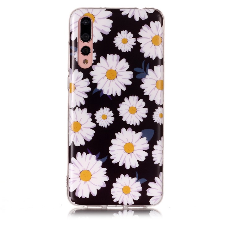 Pattern Printing Matte Surface IMD TPU Cover Case for Huawei P20 Pro - Chrysanthemum-2