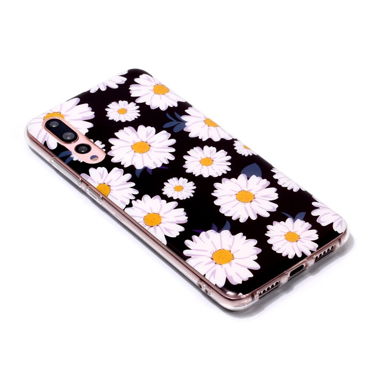 Pattern Printing Matte Surface IMD TPU Cover Case for Huawei P20 Pro - Chrysanthemum-3