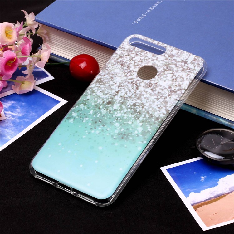 Pattern Printing Matte Surface IMD TPU Soft Case for Honor 7A (with Fingerprint Sensor) / Honor 7A Pro / Enjoy 8e - Sequins-4