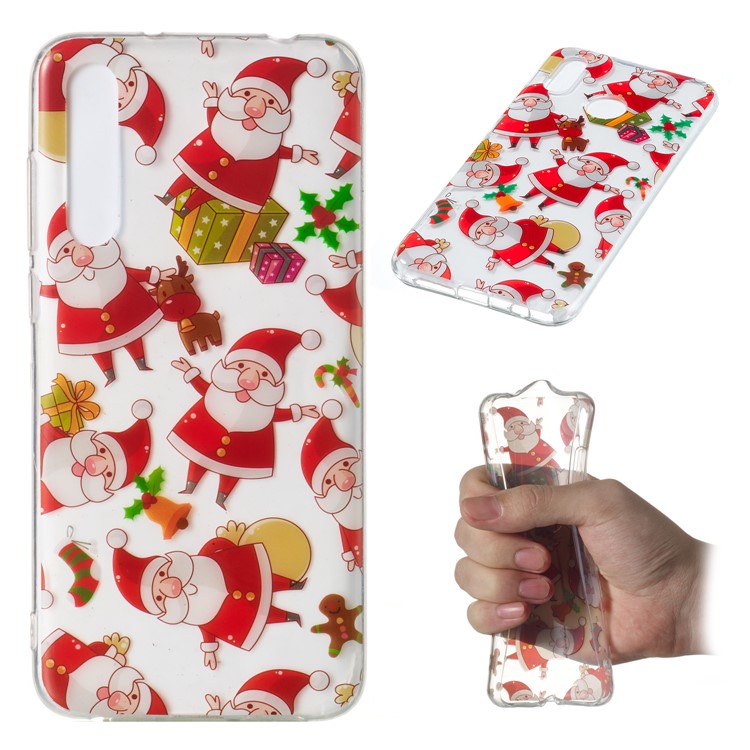 Christmas Pattern Printing TPU Jelly Mobile Case for Huawei P20 Pro - Santa Claus-1