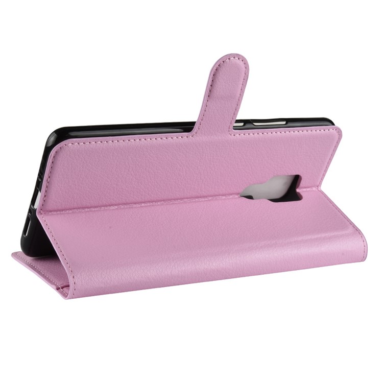 Litchi Skin PU Leather Magnetic Wallet Stand Cellphone Case for Huawei Mate 20 X - Pink-6