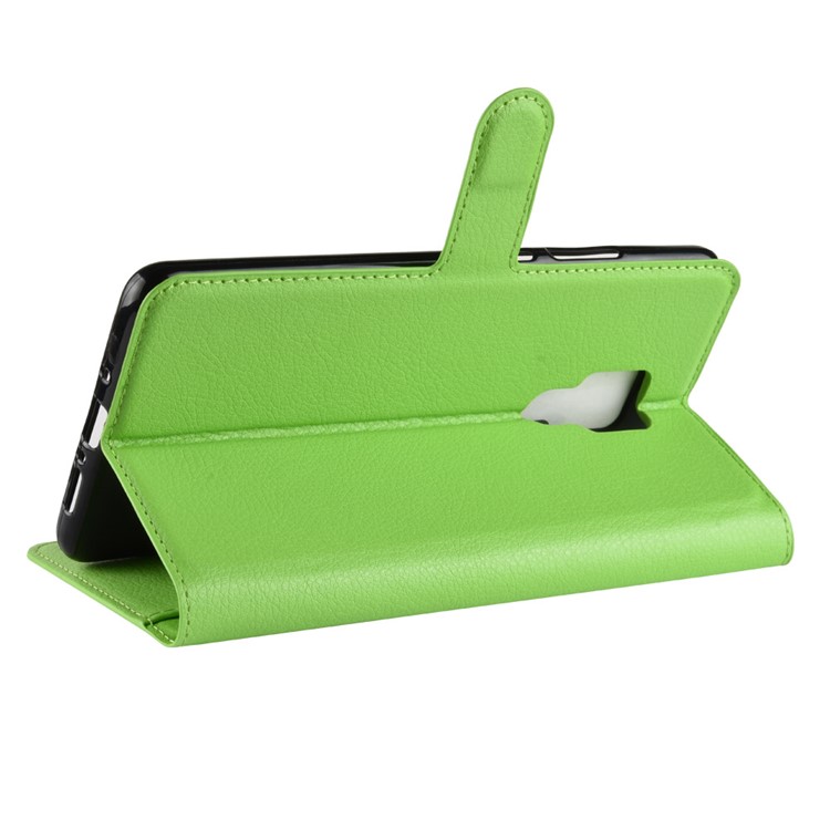 Litchi Skin PU Leather Magnetic Wallet Stand ProtectiveCase for Huawei Mate 20 X - Green-6