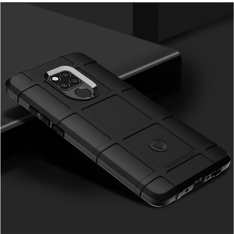 Anti-shock Square Grid Texture Soft TPU Phone Cover for Huawei Mate 20 X - Grey-11
