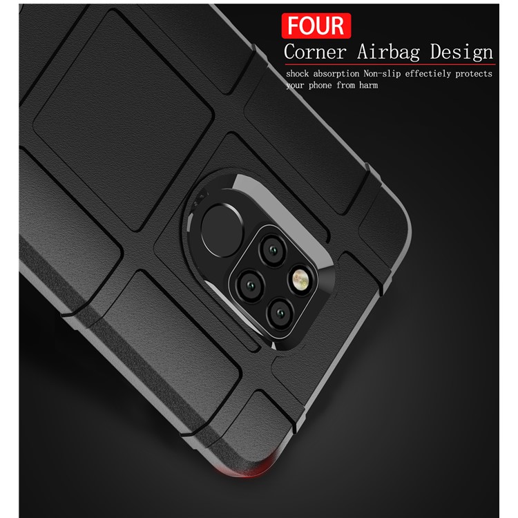 Anti-shock Square Grid Texture Soft TPU Phone Cover for Huawei Mate 20 X - Grey-7
