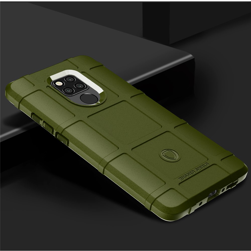 Grade Quadrada Anti-choque Textura Macio TPU Telefone Shell Para Huawei Mate 20 X - Verde-2