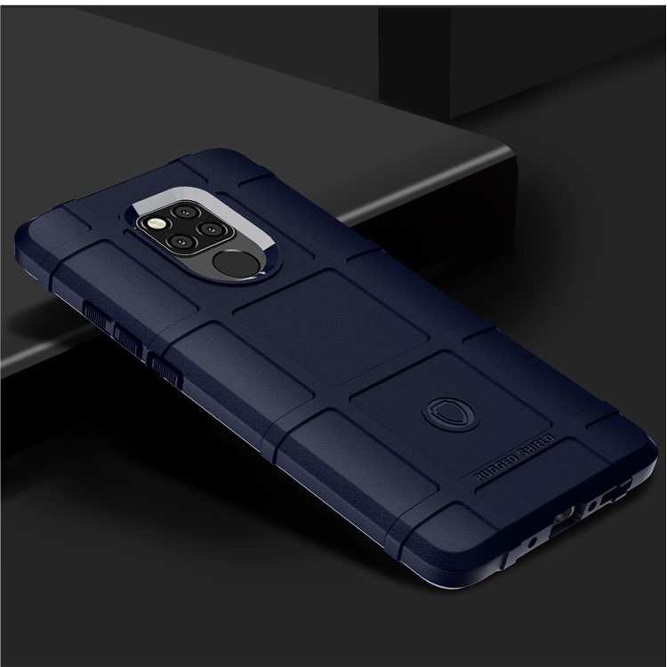 Anti-shock Square Grid Texture Soft TPU Phone Casing for Huawei Mate 20 X - Blue-2