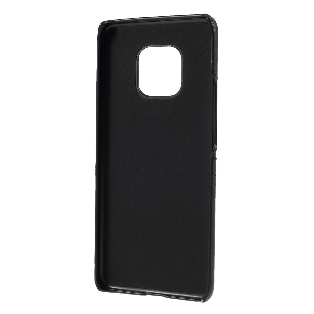 Capa do Telefone Com Revestimento de Couro PU Dual Para Huawei Mate 20 Pro - Preto