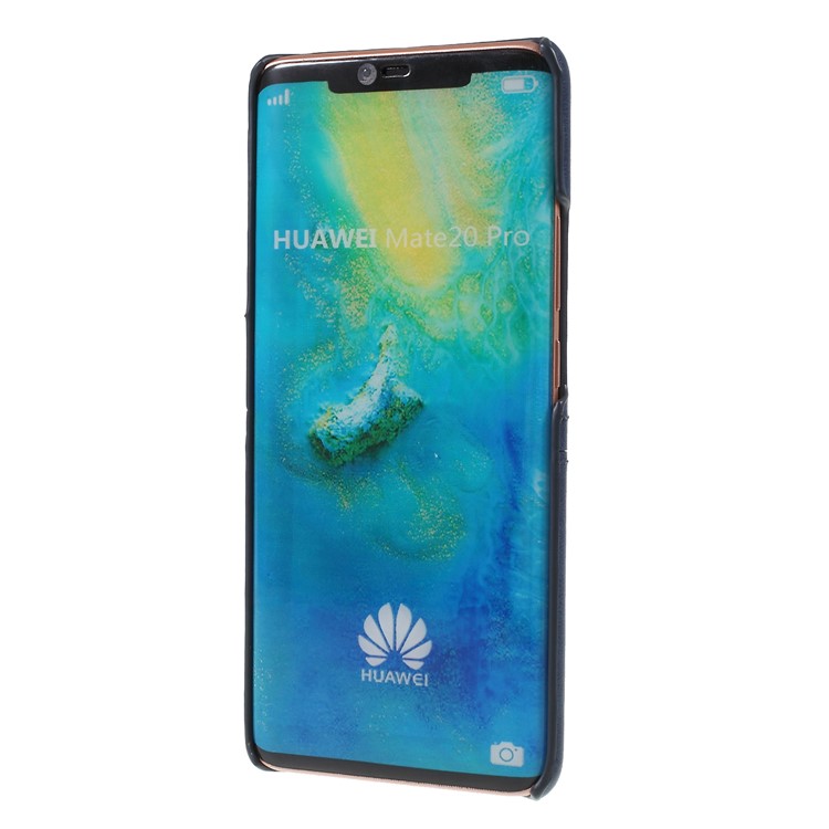 Dual Card Slots PU Leather Coated PC Protection Cover for Huawei Mate 20 Pro - Blue-3