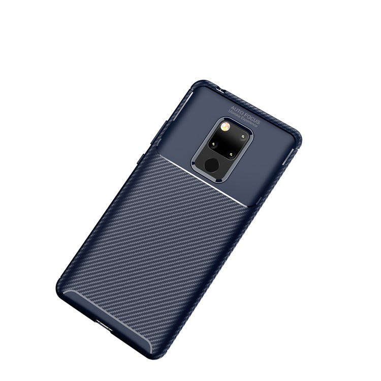 Drop Resistant Carbon Fiber TPU Phone Casing for Huawei Mate 20 X - Blue-2