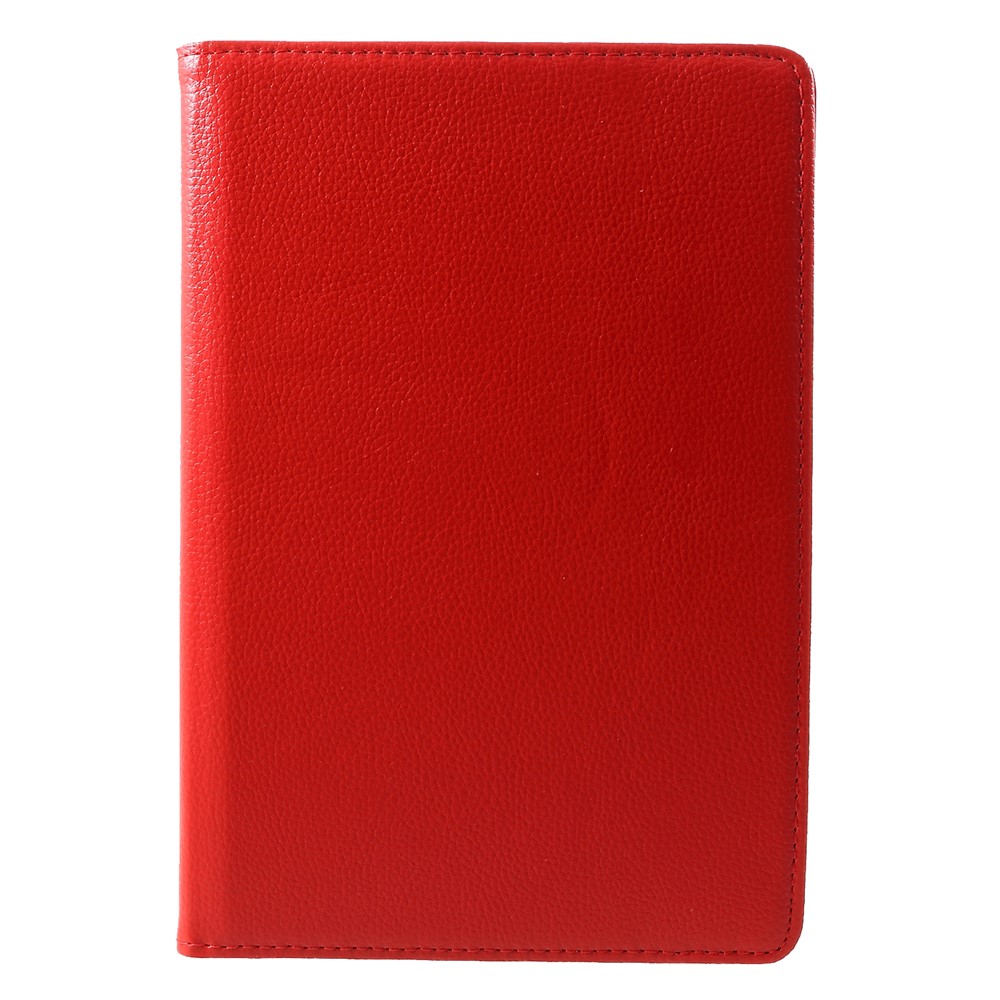 Cas de Couverture de Coque en Cuir de Peau Litchi Avec Support de Rotation à 360 Degrés Pour Huawei MediaPad T5 10 - Rouge-2